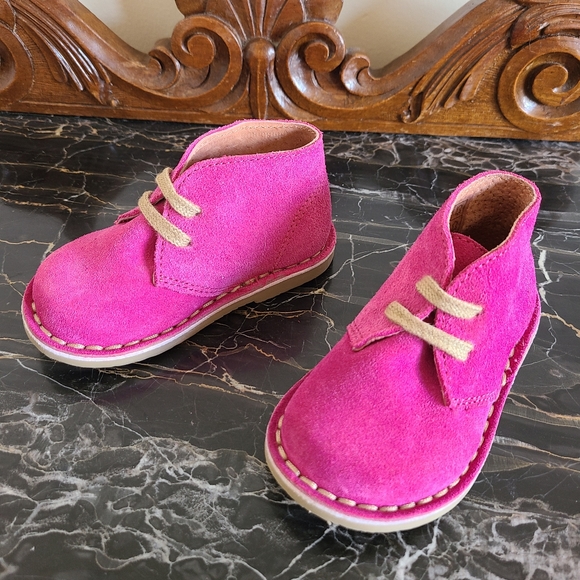 ❤️ Oca Loca pink fuchsia suede baby girl boots 20 - Picture 3 of 5